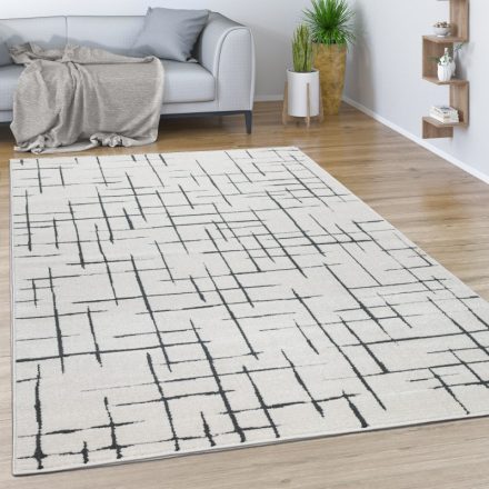 Skandináv stílusú modern szőnyeg krém geometrikus 80x150 cm