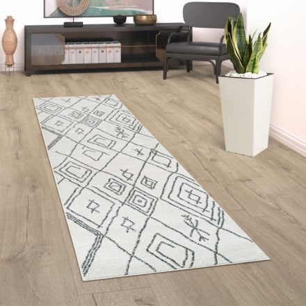 Skandináv stílusú modern szőnyeg krém absztrakt 80x300 cm