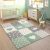 Gyerekszőnyeg 3D hatású szőnyeg gyerekszobába pasztel zöld-szürke 80x150 cm