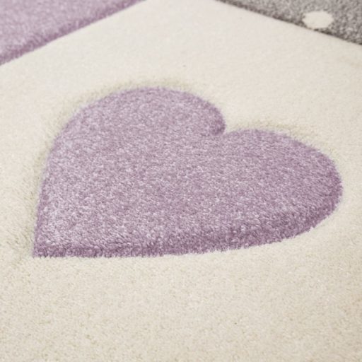 Gyerek szonyeg, 3D hatasu pasztell lila-szurke 160x230 cm