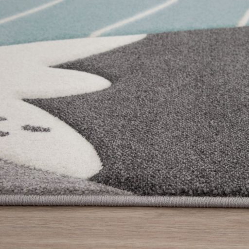 Gyerek szonyeg 3D kek-szurke hegy mintas 80x150 cm