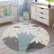 krem gyerekszonyeg 3D hegy mintaval 160 cm kerek