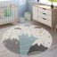 krem gyerekszonyeg 3D hegy mintaval 160 cm kerek