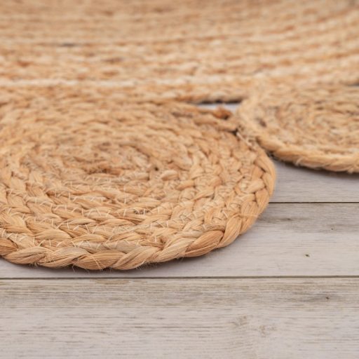 Kerek szonyeg - nappali szonyeg, kezi szovesu, mintas, rovid szalu, natur, 160 cm kor