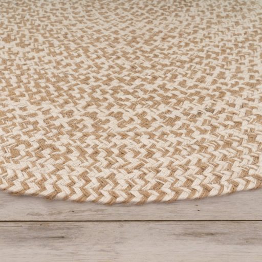 Kerek szonyeg - nappali szonyeg, kezi szovesu, egyszinu, bezs, 200 cm kor