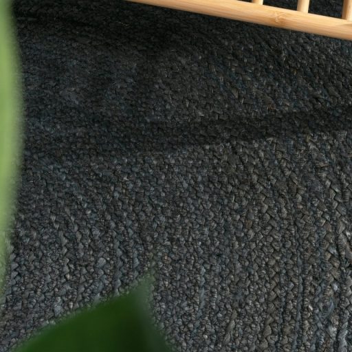 Kerek szonyeg - nappali szonyeg, kezi szovesu, egyszinu, szurke, 200 cm kor