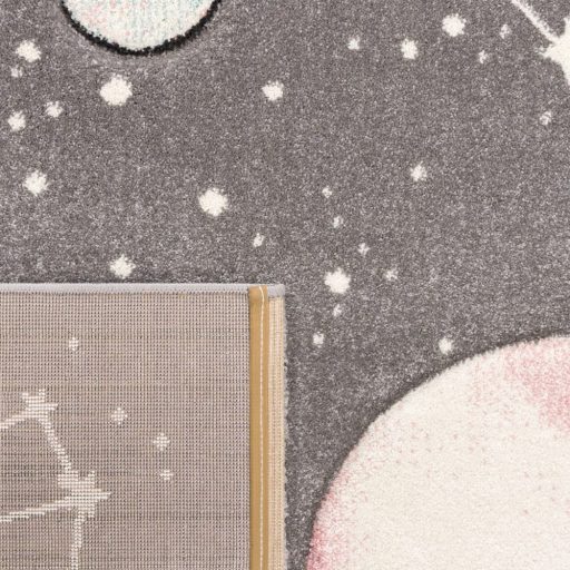 Gyerek szonyeg 3D szurke bolygok 80x150 cm