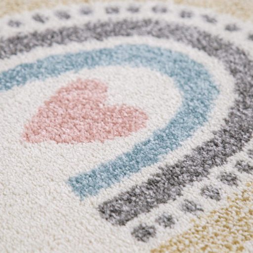 Gyerekszoba szonyeg, rozsaszin szivarvany mintaval 160x230 cm