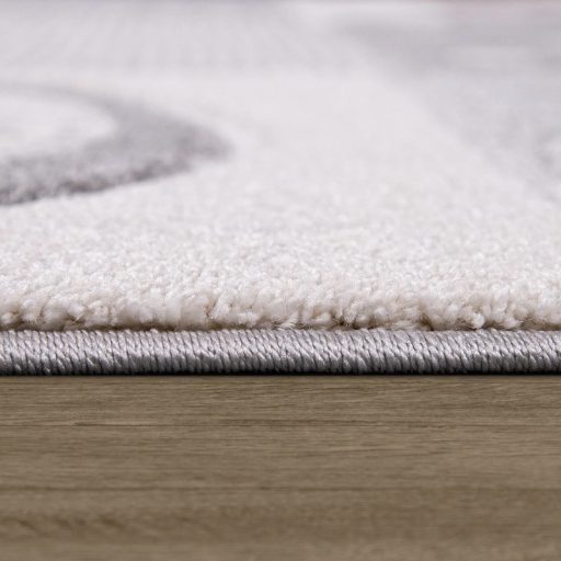 Gyerekszoba szonyeg, szurke szivarvany mintaval 80x150 cm