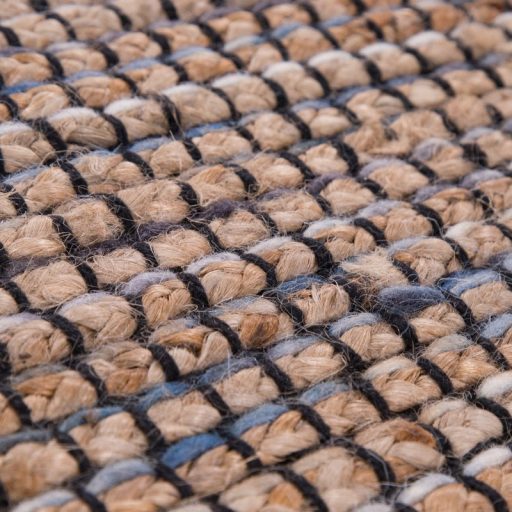 Nappali szőnyeg - kézi szövésű, rövid szálú, kék, 80x150 cm