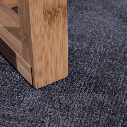 Nagymeretu nappali szonyeg - kezi szovesu, rovid szalu, antracit, 200x300 cm