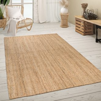 Kezi szovesu juta szonyeg egyszinu natur 80x150 cm