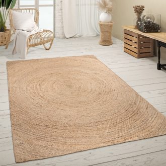 Kezi szovesu juta szonyeg absztrakt mintaval natur 120x170 cm