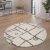 Shaggy szőnyeg nappaliba skandináv stílusú rojtos - krém 200 cm kör alakú