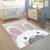 3D nyuszimintás gyerekszőnyeg rózsaszín játszószőnyeg 120 cm kör alakú