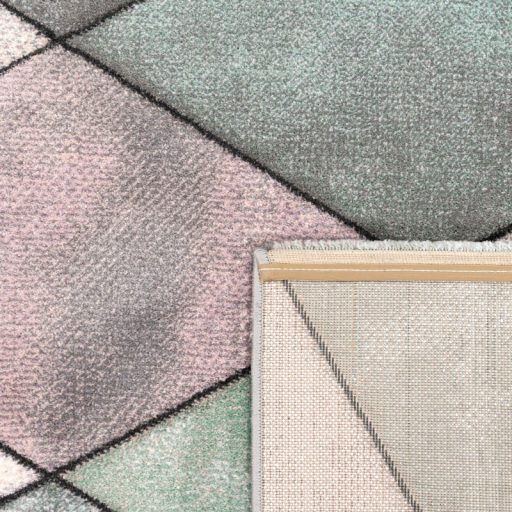 szines pasztel 3D modern nappali szonyeg gyemant mintaval 160x230 cm