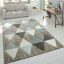Modern nappali szonyeg- 3D hatasu, rombusz, pasztell, bezs szinu, 80x300 cm