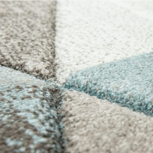 Modern nappali szonyeg- 3D hatasu, rombusz, pasztell, bezs szinu, 120x170 cm