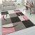 3D hatású design modern szőnyeg nappaliba absztrakt pasztel pink négyzetek 120x170 cm