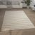 Krém shaggy szőnyeg nappaliba 3D hatású skandináv absztrakt mintás 230x330 cm