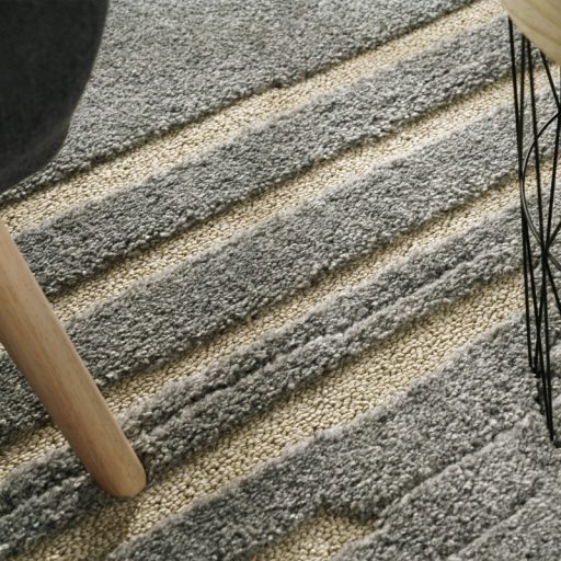 Nagymeretu shaggy szonyeg - 3D, absztrakt mintas, skandinav, szurke, 230x330 cm