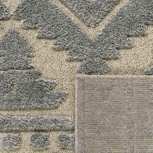 Nagymeretu shaggy szonyeg - 3D, geometria mintaval, skandinav, szurke, 200x280 cm