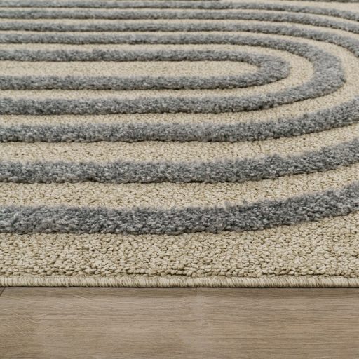 Nagymeretu shaggy szonyeg - 3D, hullam mintaval, skandinav, szurke, 200x280 cm