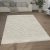 Shaggy szőnyeg nappaliba 3D hatású rombusz mintával skandináv - krém 80x150 cm