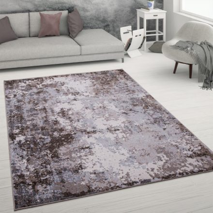 Festett hatású modern szőnyeg rövid szálú barna 60x100 cm