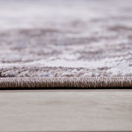 Nagymeretu modern szonyeg - festett hatasu, rovid szalu, barna, 200x280 cm