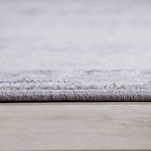 Rovid szalu borduros nappali szonyeg vintage hatasu, szurke 80x300 cm