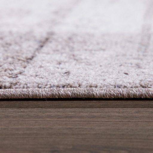 Modern szonyeg nappaliba - geometria mintaval, barna, 80x150 cm, ABIGEL