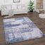 Modern szonyeg nappaliba - geometria mintaval, kek szinu, 80x300 cm, ABIGEL