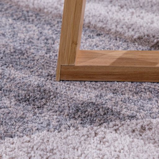 Modern szonyeg nappaliba - rovid szalu, bezs szinu, 80x150 cm, ABIGEL