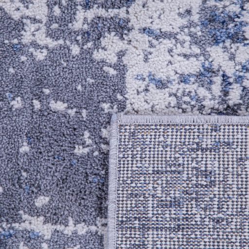 Modern szonyeg nappaliba - rovid szalu, kek szinu, 60x100 cm, ABIGEL