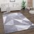 Modern nagyméretű szőnyeg nappaliba geometria mintával rövid szálú - szürke 200x280 cm