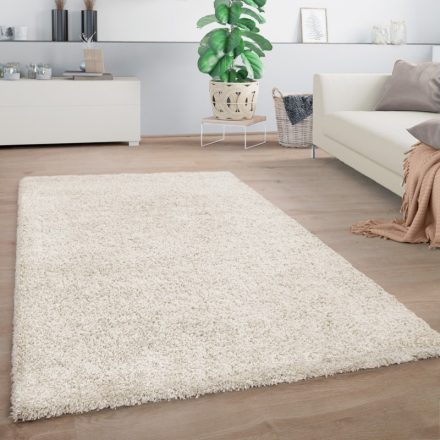 Shaggy szőnyeg nappaliba puha szőnyeg egyszínű krém 240x340 cm