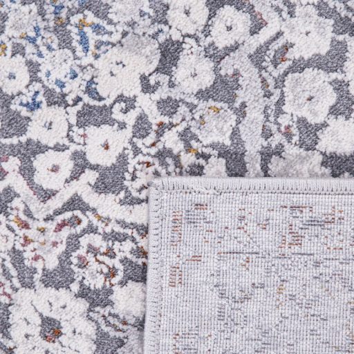 Nagymeretu nappali szonyeg - vintage hatasu, keleti mintas, szurke, 200x290 cm