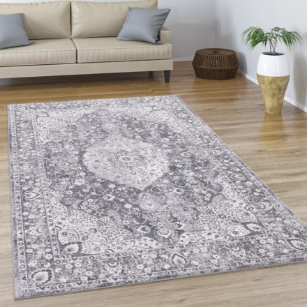 Szürke vintage hatású szőnyeg nappaliba marokkói mintával 80x150 cm
