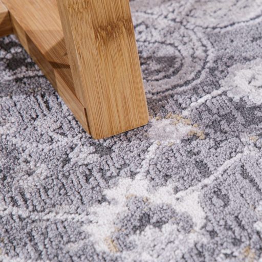 Szonyeg nappaliba - vintage hatasu, pasztell, marokkoi mintas, szurke, 120x170 cm