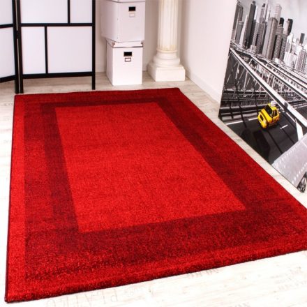 Piros designer szőnyeg bordűrös modern 240x340 cm