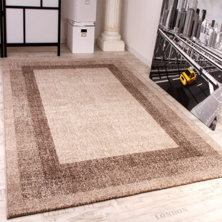 Krém designer szőnyeg bordűrös modern 80x150 cm