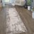 Lapos szövésű design szőnyeg nappaliba festett mintás vintage hatású szürke 80x300 cm