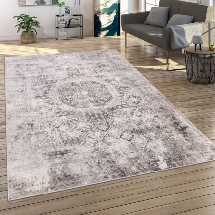 Szürke klasszikus szőnyeg nappaliba absztrakt mintával vintage 60x100 cm