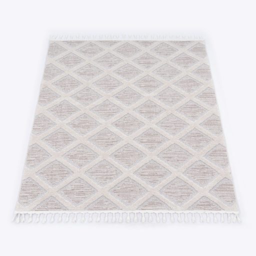 Szonyeg nappaliba - szines, rombusz mintas, rojtos, 160x230 cm