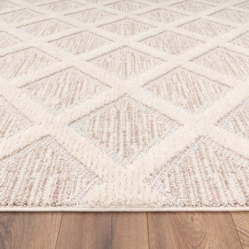 Szonyeg nappaliba - szines, rombusz mintas, rojtos, 120x170 cm