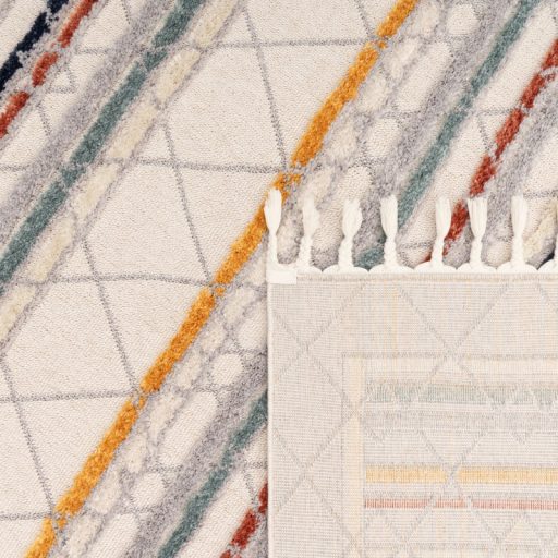 Nagymeretu nappali szonyeg - szines, aztek mintas, csikos, rojtos, 200x290 cm