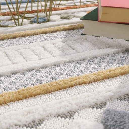 Szonyeg nappaliba - szines, ethno mintas, 3D hatasu, 80x150 cm