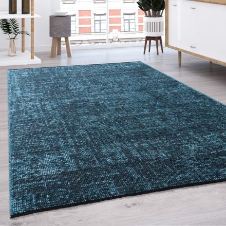 Modern szőnyeg nappaliba lapos szövésű egyszínű türkiz 160x220 cm