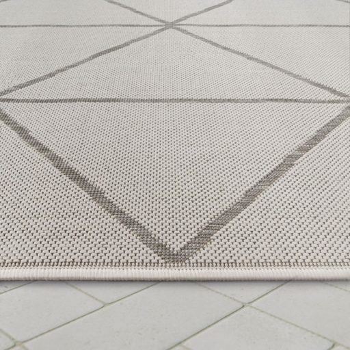 feher nagy meretu kulteri szonyeg geometriai mintaval 240x340 cm